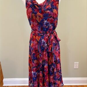 Ralph Lauren Vibrant Floral Midi Dress